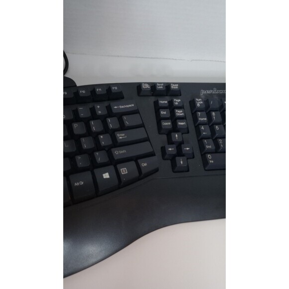 Perixx Ergonomic Wired USB Keyboard Gray  KU-9938 / 98915 - Picture 4 of 7